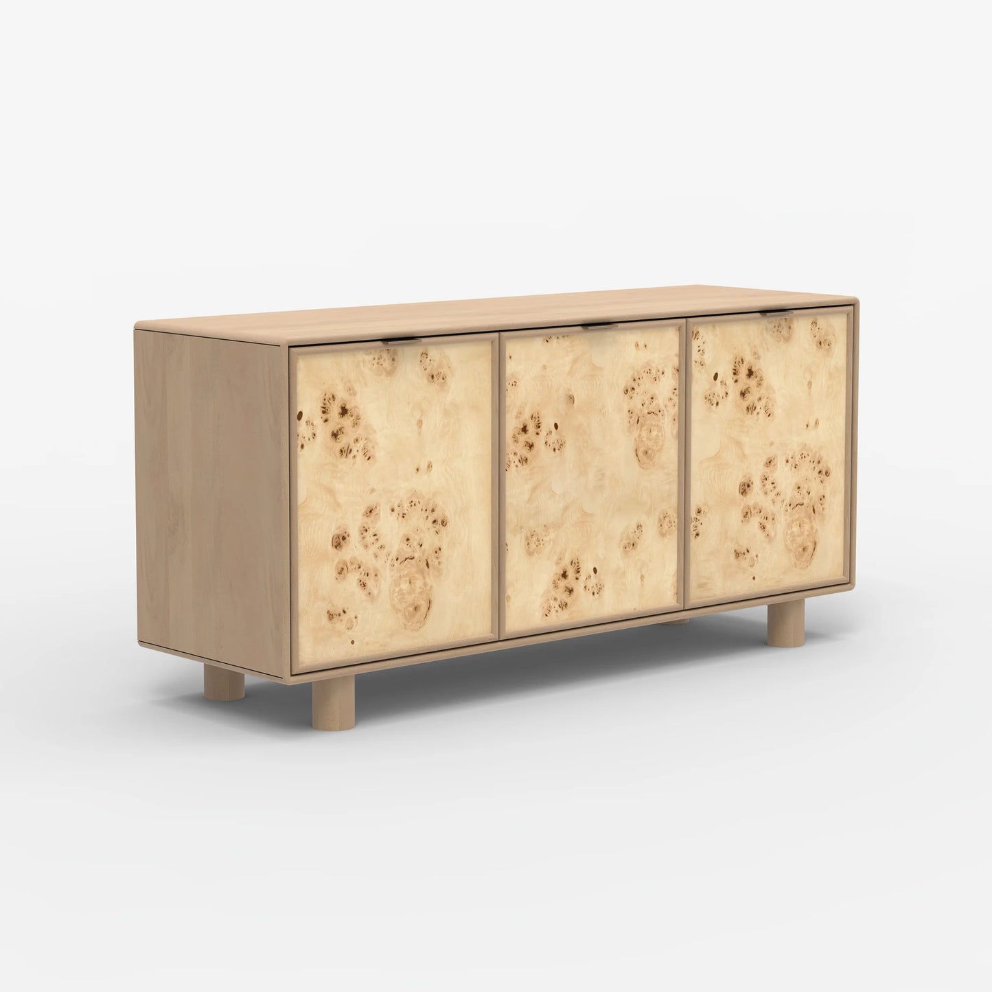 Urban Burl Three Door Cabinet - Natural