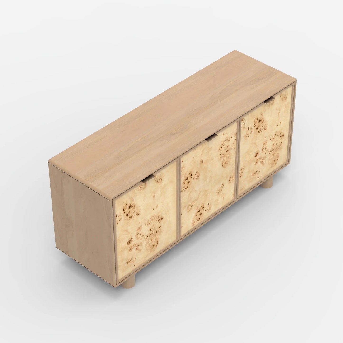 Urban Burl Three Door Cabinet - Natural
