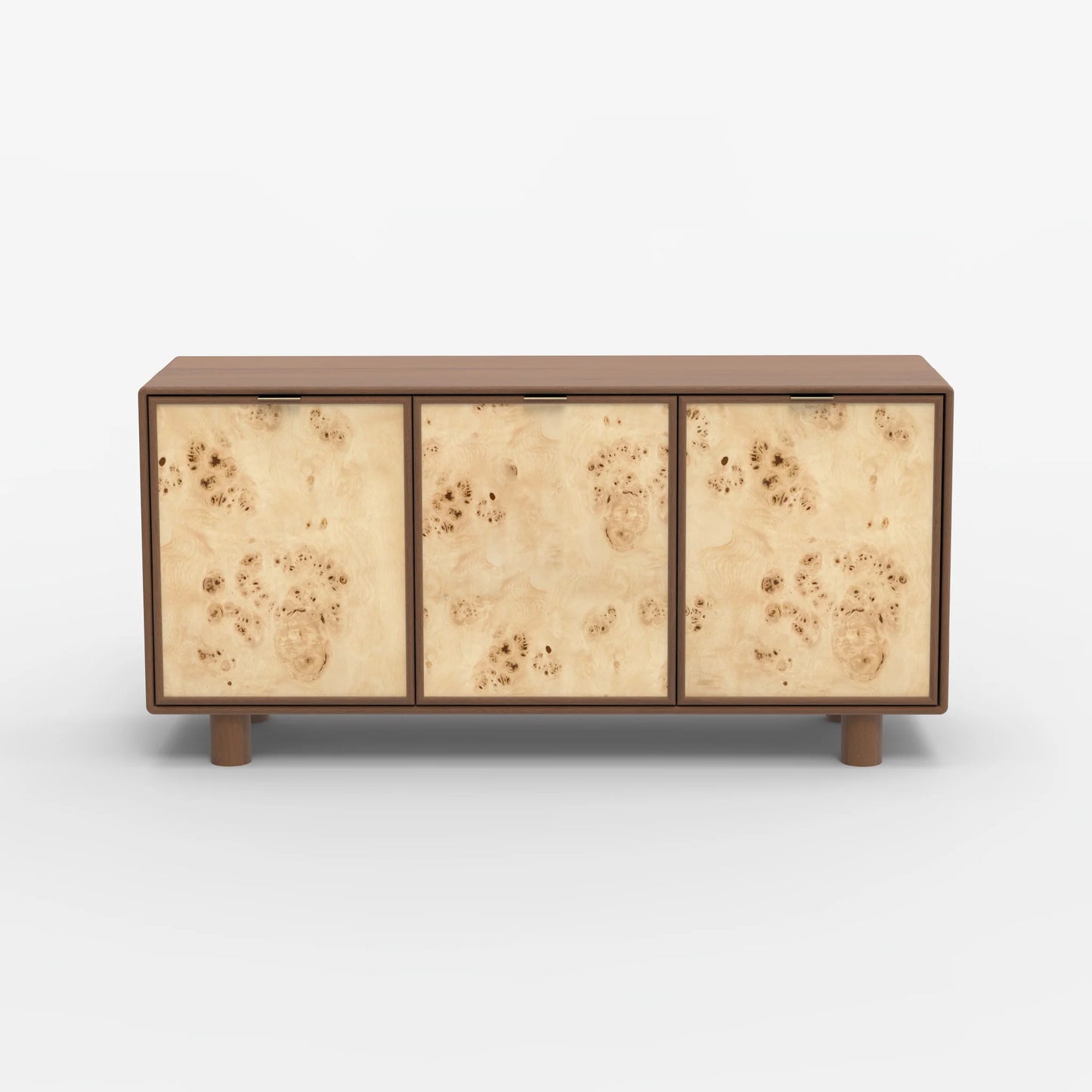 Urban Burl Three Door Cabinet - Walnut