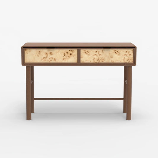 Urban Burl Two Drawer Console Table - Walnut