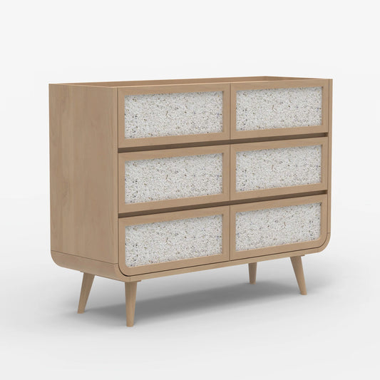Oxy Six Drawer Chest - Natural