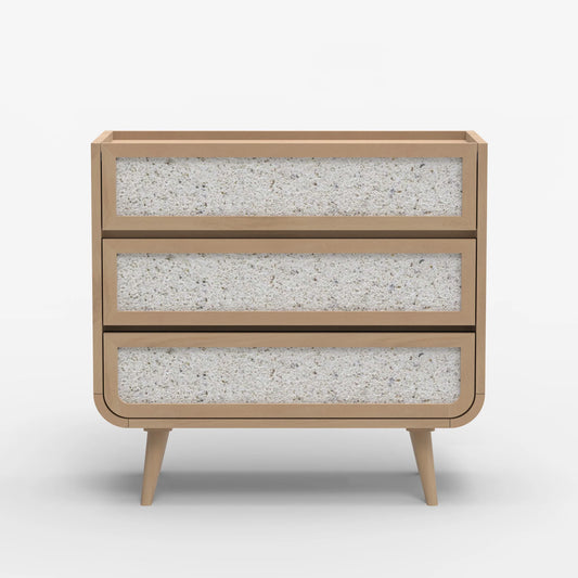Oxy Three Drawer Chest - Natural