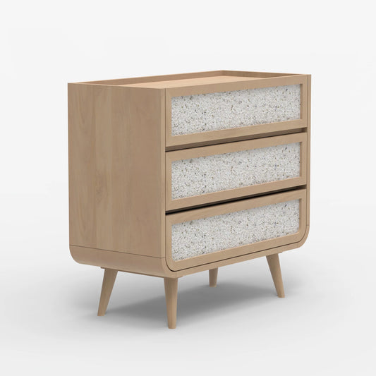 Oxy Three Drawer Chest - Natural