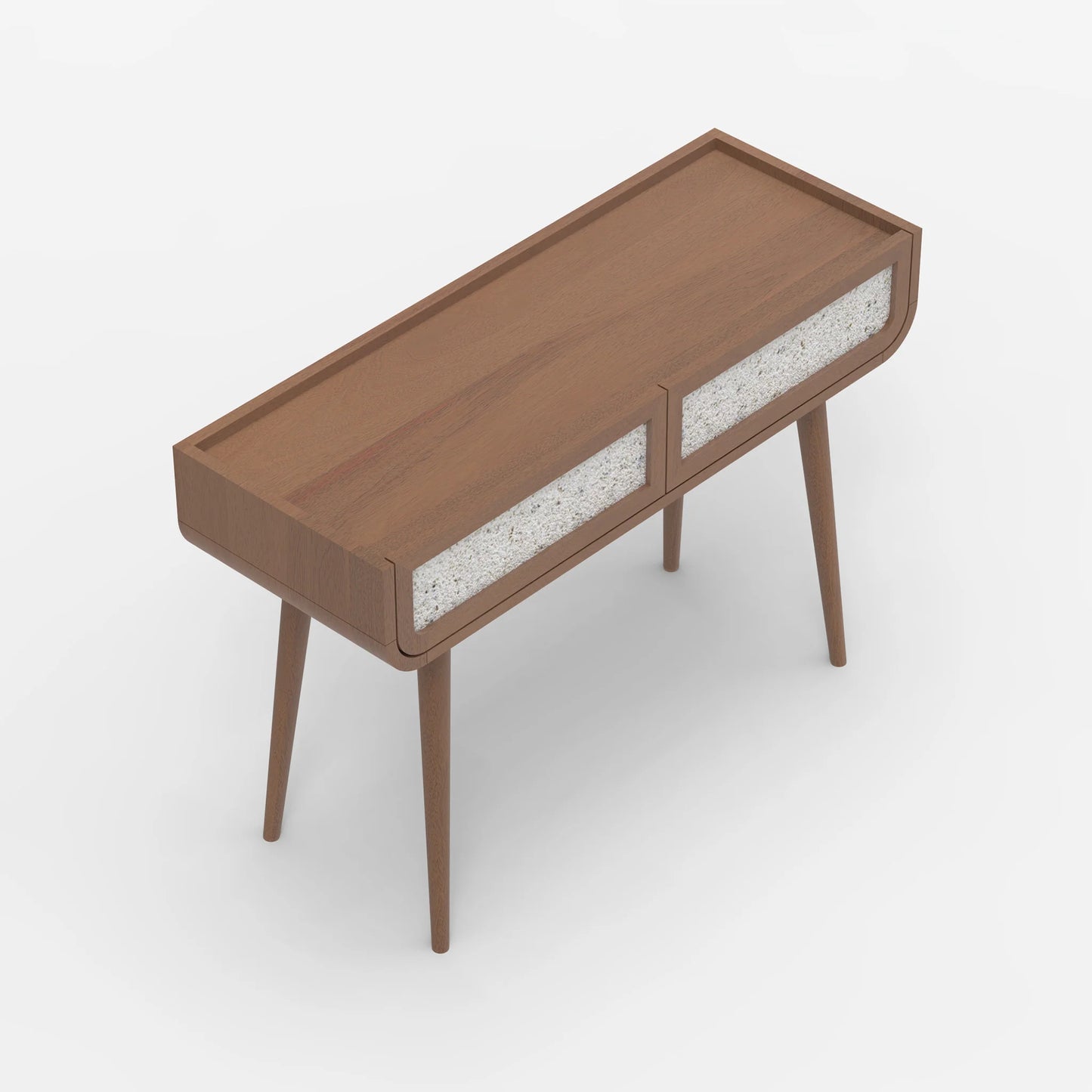 Oxy Two Drawer Console Table - Walnut