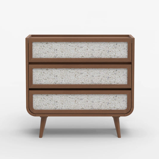 Oxy Three Drawer Chest - Walnut