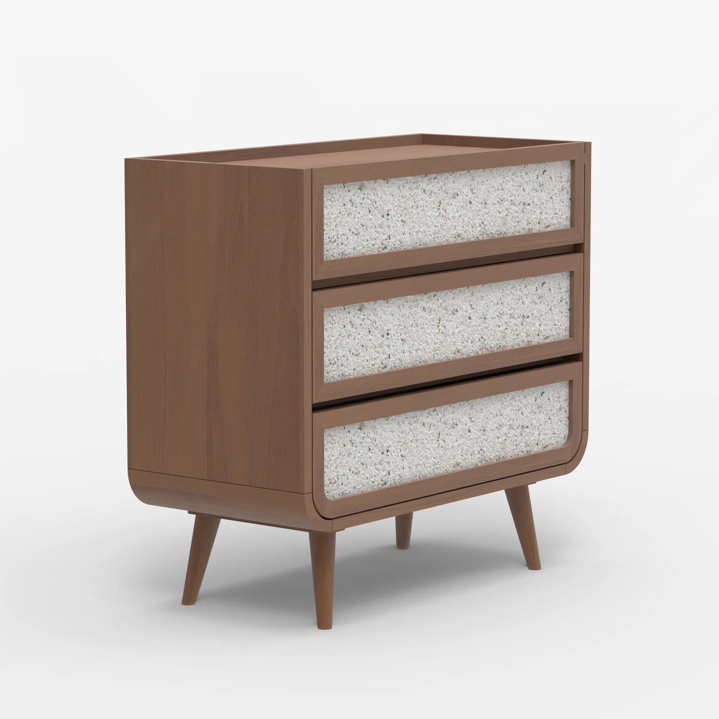 Oxy Three Drawer Chest - Walnut