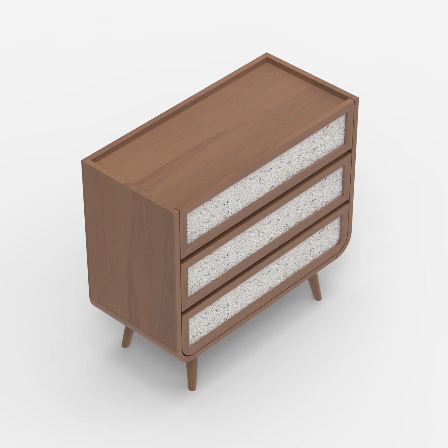 Oxy Three Drawer Chest - Walnut